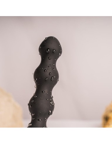 ROCKS OFF PETITE SENSATIONS PEARLS PLUG ANAL VIBRADOR NEGRO