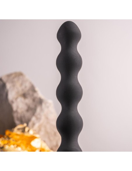 ROCKS OFF PETITE SENSATIONS PEARLS PLUG ANAL VIBRADOR NEGRO