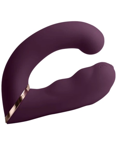ROCKS OFF GEMINI VIBRADOR DUAL PUNTO G Y ESTIMULADOR CLATORIS MORADO