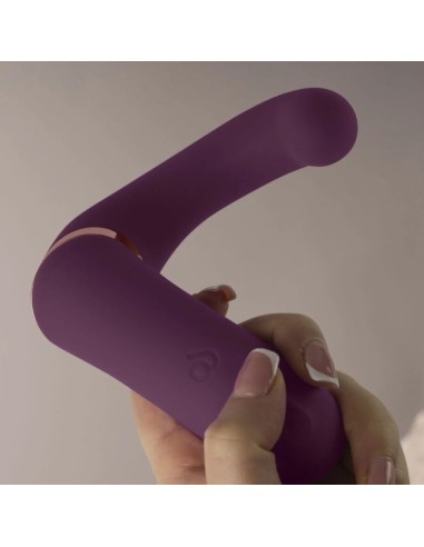ROCKS OFF GEMINI VIBRADOR DUAL PUNTO G Y ESTIMULADOR CLATORIS MORADO
