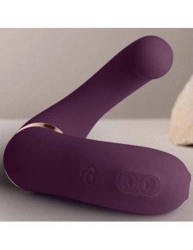 ROCKS OFF GEMINI VIBRADOR DUAL PUNTO G Y ESTIMULADOR CLATORIS MORADO