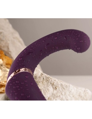 ROCKS OFF GEMINI VIBRADOR DUAL PUNTO G Y ESTIMULADOR CLATORIS MORADO