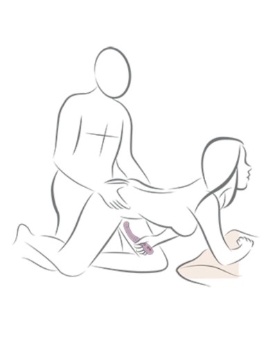 ROCKS OFF GEMINI VIBRADOR DUAL PUNTO G Y ESTIMULADOR CLATORIS MORADO