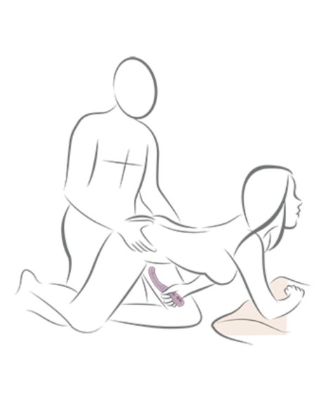 ROCKS OFF GEMINI VIBRADOR DUAL PUNTO G Y ESTIMULADOR CLATORIS MORADO