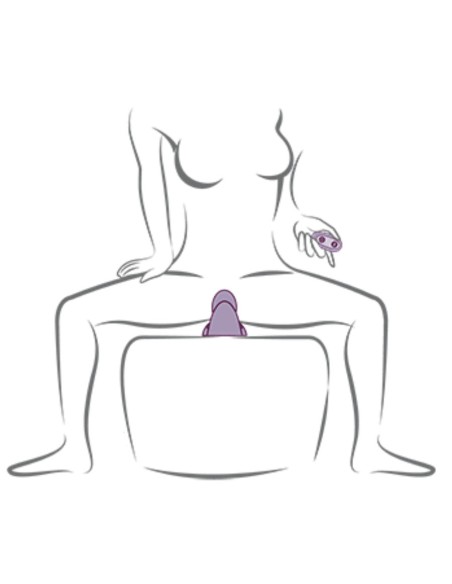 ROCKS OFF RUBY GLOW VIBRADOR SIT ON MORADO