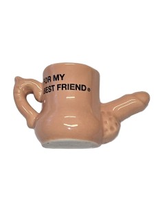 DIABLO PICANTE a IMAN TAZA CERAMICA CON PENE EN RELIEVE aFOR MY BEST FRIENDa