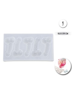 DIABLO PICANTE MOLDE DE HIELO CON FORMA DE PENE 5 CAVIDADES