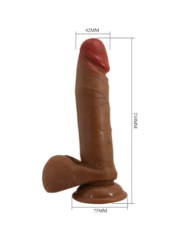BAILE ABEL DILDO REALASTICO 21 CM MULATO