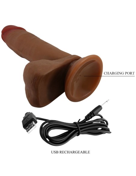 BAILE ABEL DILDO REALASTICO 21 CM MULATO