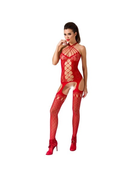 PASSION WOMAN BS056 BODYSTOCKING ROJO TALLA ANICA