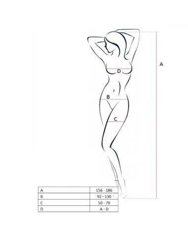 PASSION WOMAN BS056 BODYSTOCKING ROJO TALLA ANICA