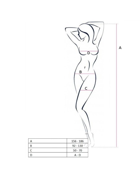 PASSION WOMAN BS056 BODYSTOCKING ROJO TALLA ANICA