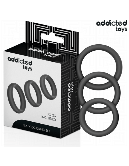 ADDICTED TOYS SET DE ANILLOS SILICONA PLANOS