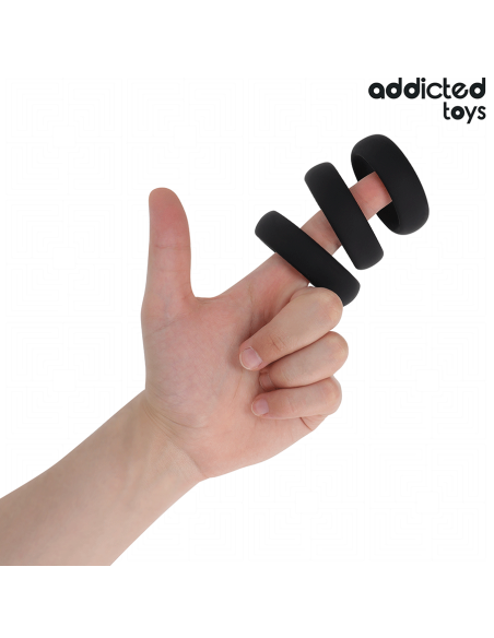 ADDICTED TOYS SET DE ANILLOS SILICONA PLANOS ADDICTED TOYS SET DE ANILLOS SILICONA PLANOS