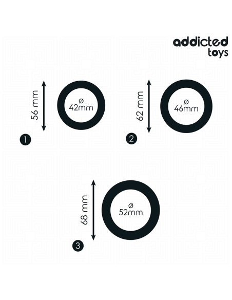 ADDICTED TOYS SET DE ANILLOS SILICONA PLANOS