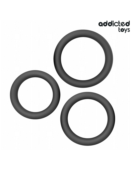 ADDICTED TOYS SET DE ANILLOS SILICONA PLANOS
