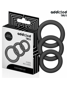 ADDICTED TOYS SET DE ANILLOS SILICONA MODELO 1