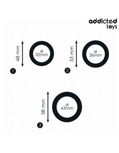 ADDICTED TOYS SET DE ANILLOS SILICONA MODELO 1