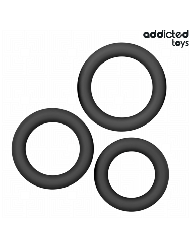 ADDICTED TOYS SET DE ANILLOS SILICONA MODELO 1