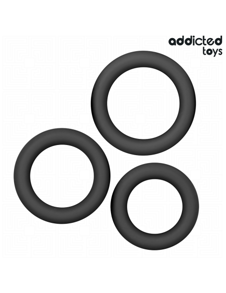 ADDICTED TOYS SET DE ANILLOS SILICONA MODELO 1