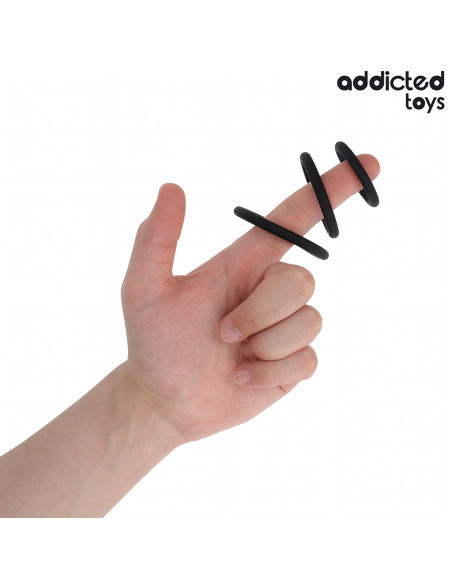 ADDICTED TOYS SET DE ANILLOS SILICONA MODELO 2