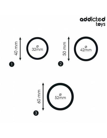 ADDICTED TOYS SET DE ANILLOS SILICONA MODELO 2