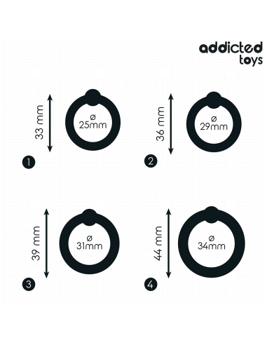 ADDICTED TOYS SET ANILLOS SILICONA DE PRESIAN