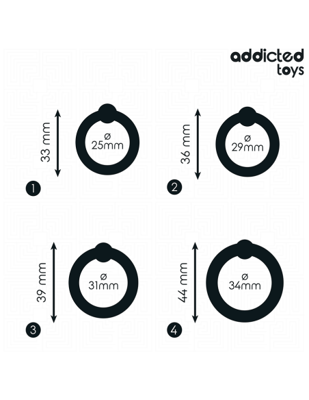 ADDICTED TOYS SET ANILLOS SILICONA DE PRESIAN