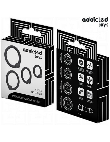 ADDICTED TOYS SET ANILLOS SILICONA DE PRESIAN