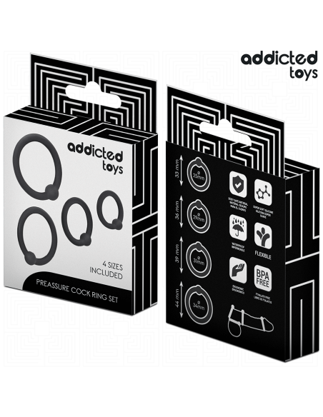 ADDICTED TOYS SET ANILLOS SILICONA DE PRESIAN
