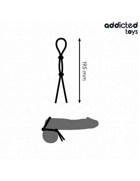 ADDICTED TOYS CUERDA SILICONA PARA EL PENE DE LAZO DOBLE