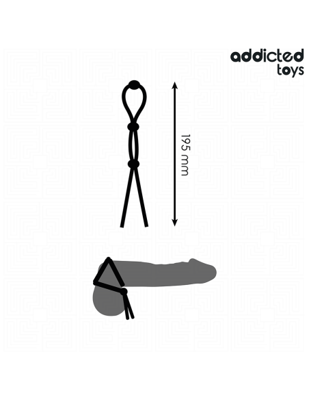 ADDICTED TOYS CUERDA SILICONA PARA EL PENE DE LAZO TRIPLE