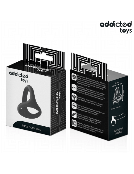 ADDICTED TOYS ANILLO TRIPLE GRUESO PARA EL PENE