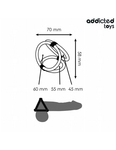 ADDICTED TOYS ANILLO TRIPLE PARA EL PENE