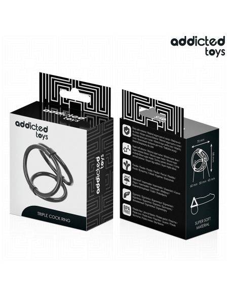 ADDICTED TOYS ANILLO TRIPLE PARA EL PENE