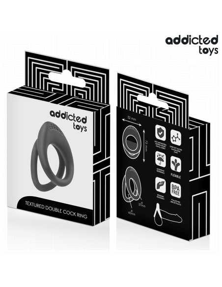 ADDICTED TOYS ANILLO TEXTURIZADO DOBLE PARA EL PENE