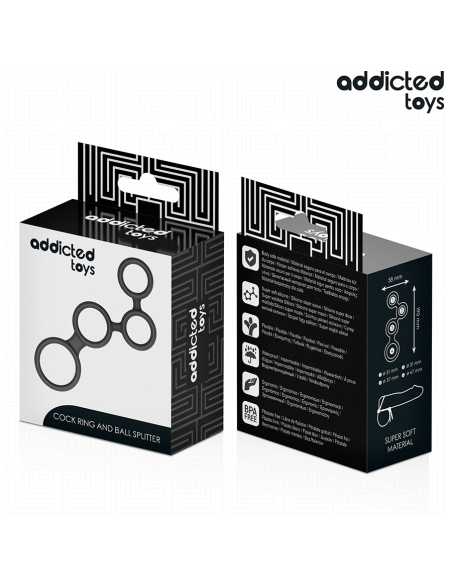 ADDICTED TOYS ANILLO PARA EL PENE CON DIVISORES PARA TESTACULOS