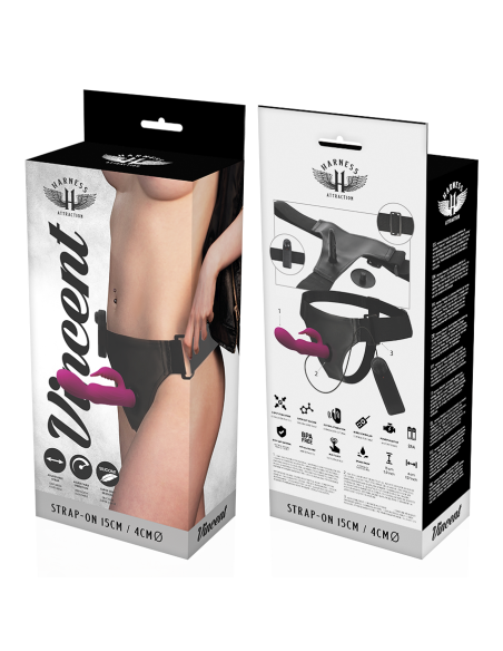 HARNESS ATTRACTION aRNES VIBRADOR RABBIT VINCENT 15 X 4CM