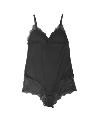 SUBBLIME TEDDY DETALLE ENCAJE FLORAL NEGRO L XL
