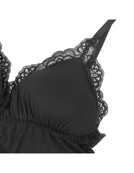 SUBBLIME TEDDY DETALLE ENCAJE FLORAL NEGRO S M
