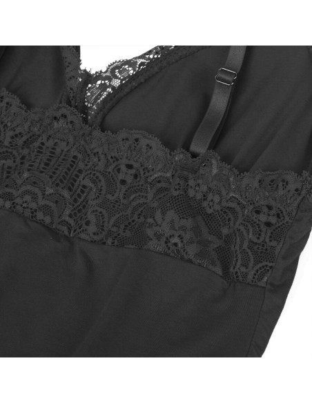 SUBBLIME TEDDY DETALLE ENCAJE FLORAL NEGRO S M
