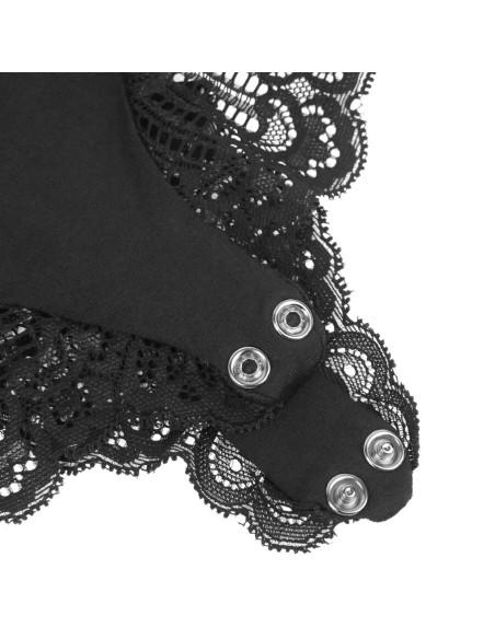 SUBBLIME TEDDY DETALLE ENCAJE FLORAL NEGRO S M