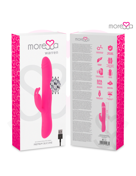 MORESSA WARREN IMPULSOR OSCILANTE Y POTENTE VIBRACIAN PREMIUM SILICONA RECARGABLE