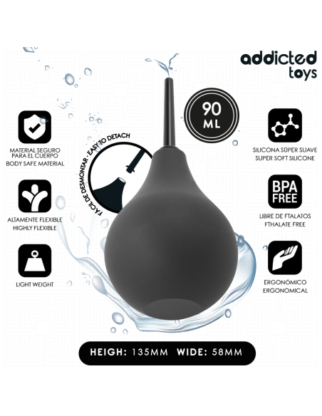 ADDICTED TOYS LIMPIADOR ANAL DE VIAJE TALLA S 90 ML ADDICTED TOYS LIMPIADOR ANAL DE VIAJE TALLA S 90 ML