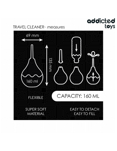 ADDICTED TOYS LIMPIADOR ANAL DE VIAJE TALLA M 160 ML