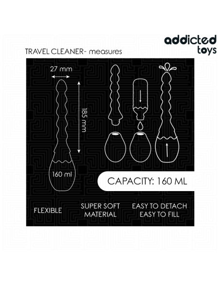 ADDICTED TOYS LIMPIADOR DE VIAJE SILICONA MODELO 2
