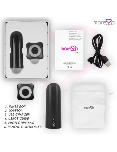 MORESSA NIX POTENTE VIBRADOR MULTI JUEGOS CONTROL REMOTO NEGRO