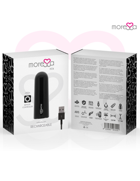 MORESSA NIX POTENTE VIBRADOR MULTI JUEGOS CONTROL REMOTO NEGRO