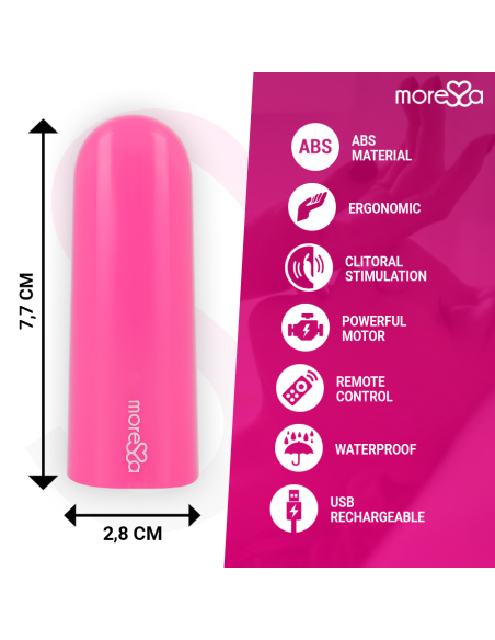 MORESSA NIX POTENTE VIBRADOR MULTI JUEGOS CONTROL REMOTO ROSA