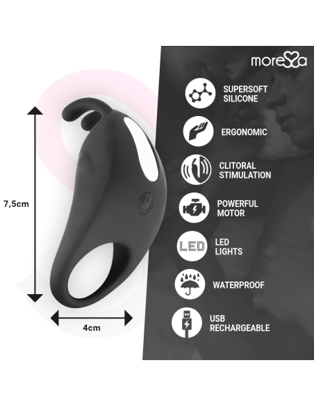 MORESSA BRAD PREMIUM SILICONE RECARGABLE NEGRO